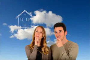 couple thinking a new house